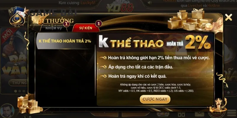 Khuyến mãi độc quyền tại sàn cược Yo88